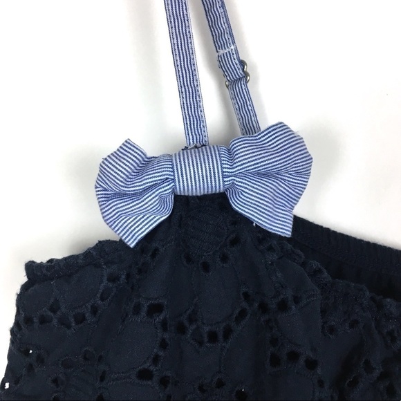 ABERCROMBIE & FITCH Cami Tank Top Eyelet Lace Stripe Boho Preppy Y2K Size Medium - Picture 3 of 12